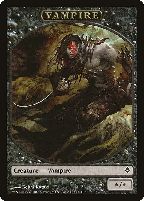 Vampire, card 6 from Zendikar Tokens
