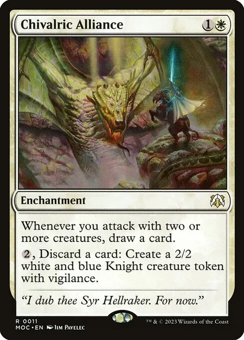 Chivalric Alliance, card 11 from March of the Machine Commander