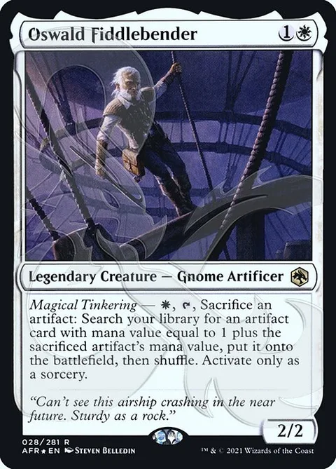 Oswald Fiddlebender, carte 28a de Adventures in the Forgotten Realms Promos