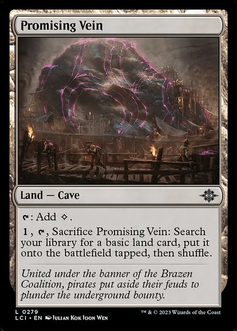 Promising Vein, card 279 from The Lost Caverns of Ixalan