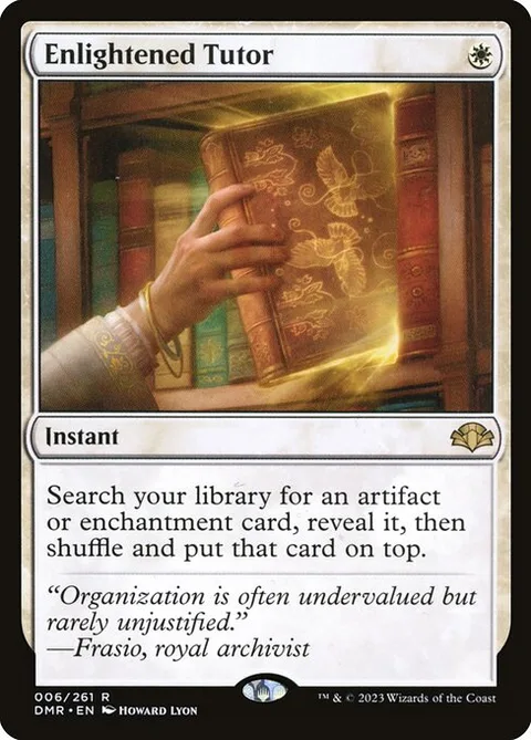 Enlightened Tutor, card 6 from Dominaria Remastered