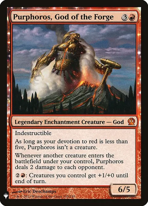 Purphoros, God of the Forge, card THS-135 from The List
