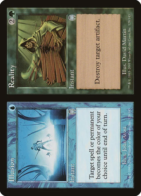 Illusion // Reality, card 129 from Apocalypse