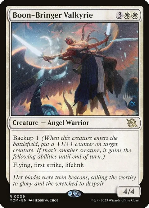 Boon-Bringer Valkyrie, card 9p from March of the Machine Promos