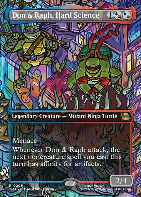 Don & Raph, Hard Science, card 205 from Teenage Mutant Ninja Turtles