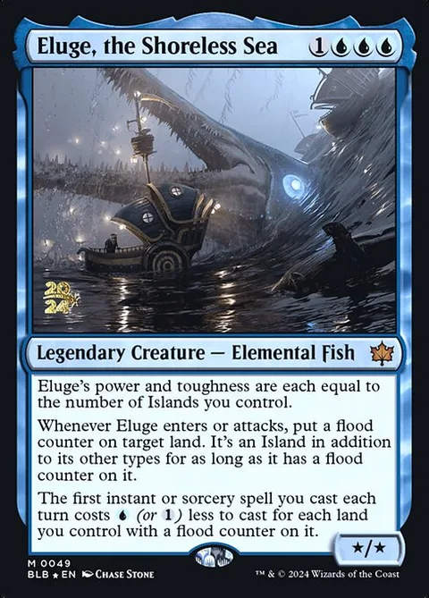 Eluge, the Shoreless Sea, card 49s from Bloomburrow Promos