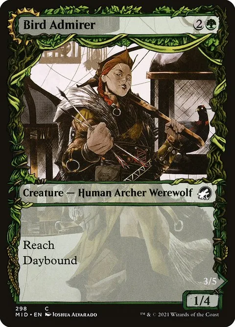 Bird Admirer // Wing Shredder, card 298 from Innistrad: Midnight Hunt