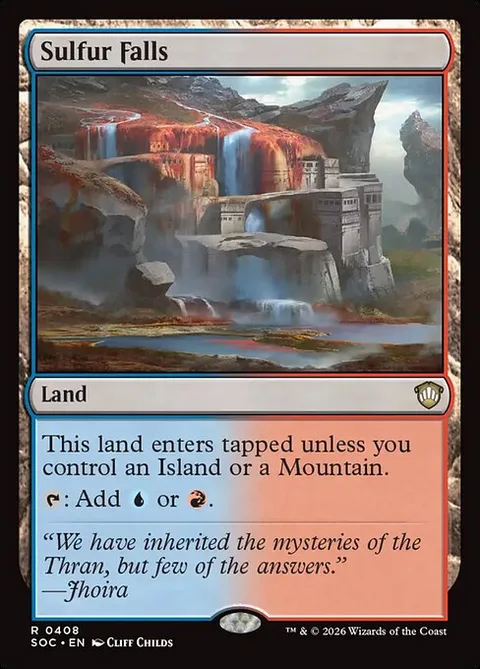 Sulfur Falls, card 408 from Secrets of Strixhaven Commander