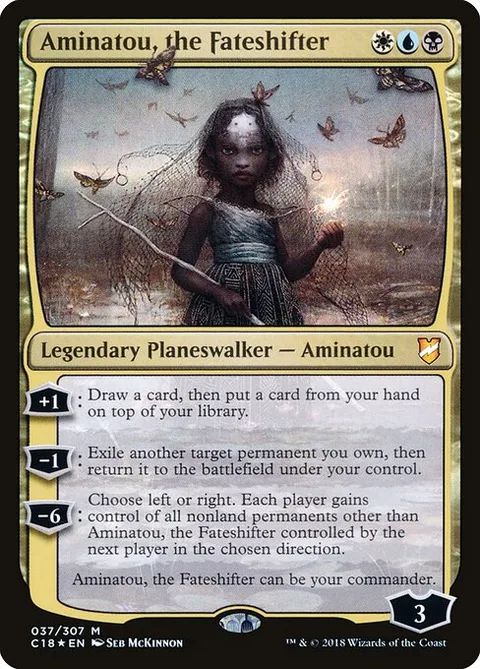 Aminatou, the Fateshifter, card 37 from Commander 2018