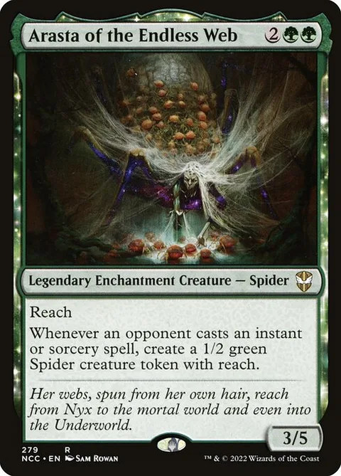 Arasta of the Endless Web, card 279 from New Capenna Commander