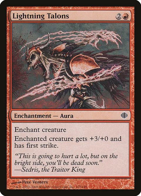 Lightning Talons, carte 107 de Shards of Alara