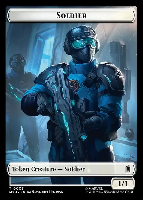 Soldier, carte 3 de Marvel Super Heroes Tokens