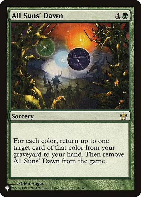 All Suns' Dawn, card 5DN-81 from The List