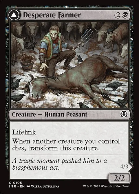 Desperate Farmer // Depraved Harvester, card 105 from Innistrad Remastered