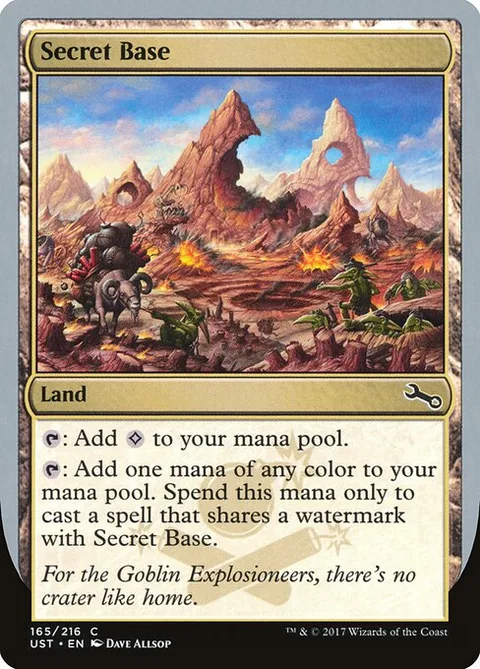 Secret Base, card 165d from Unstable