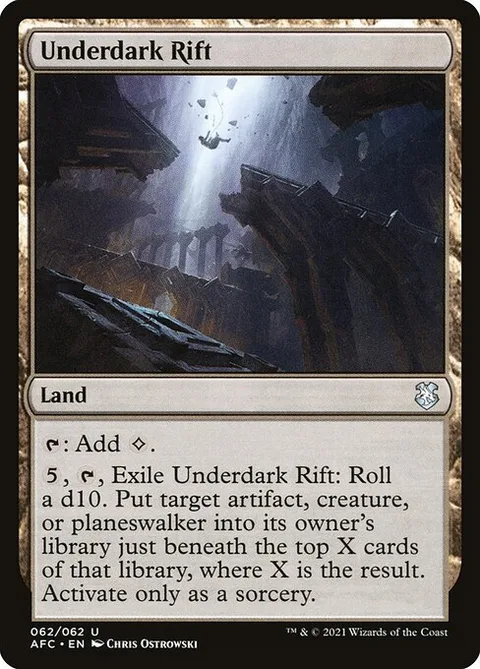 Underdark Rift, card 62 from Forgotten Realms Commander