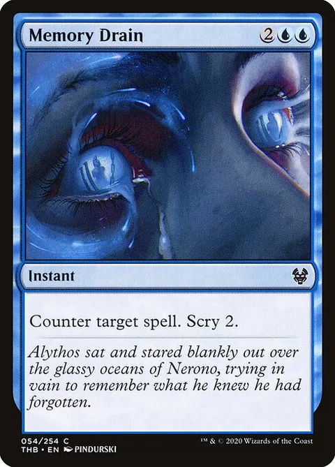 Memory Drain, card 54 from Theros Beyond Death