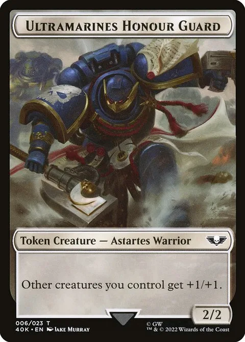 Ultramarines Honour Guard, card 6 from Warhammer 40,000 Tokens