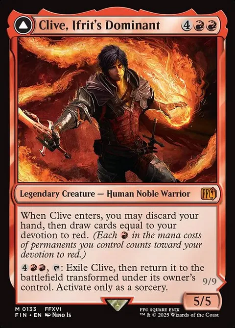 Clive, Ifrit's Dominant // Ifrit, Warden of Inferno, carte 133 de Final Fantasy