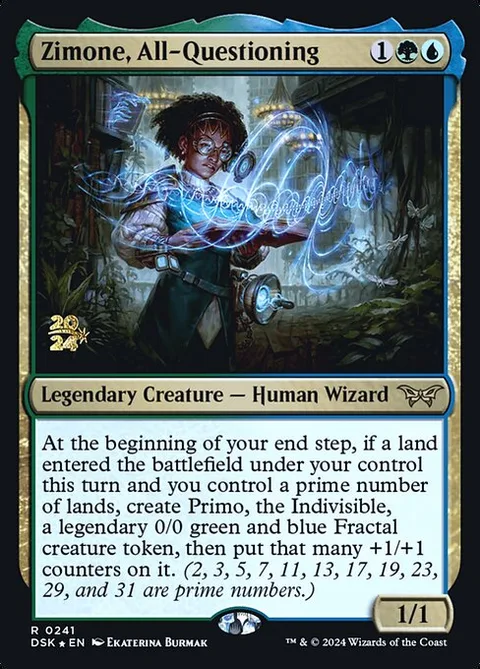 Zimone, All-Questioning, card 241s from Duskmourn: House of Horror Promos