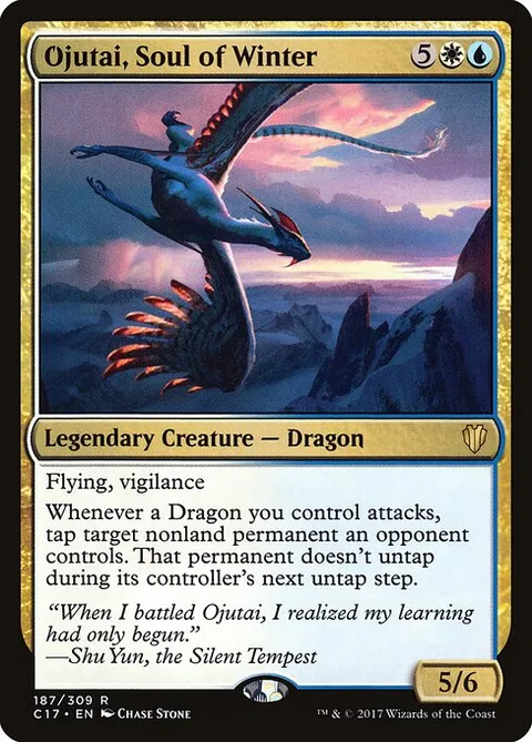 Ojutai, Soul of Winter, card 187 from Commander 2017