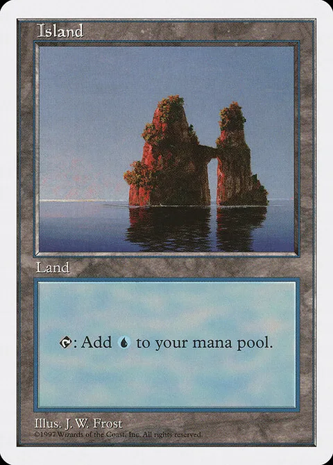 Island, card 436 from Fifth Edition