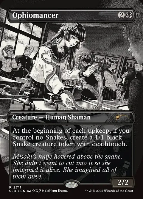 Ophiomancer, card 2711 from Secret Lair Drop