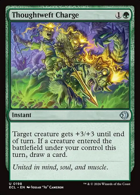 Thoughtweft Charge, card 198 from Lorwyn Eclipsed