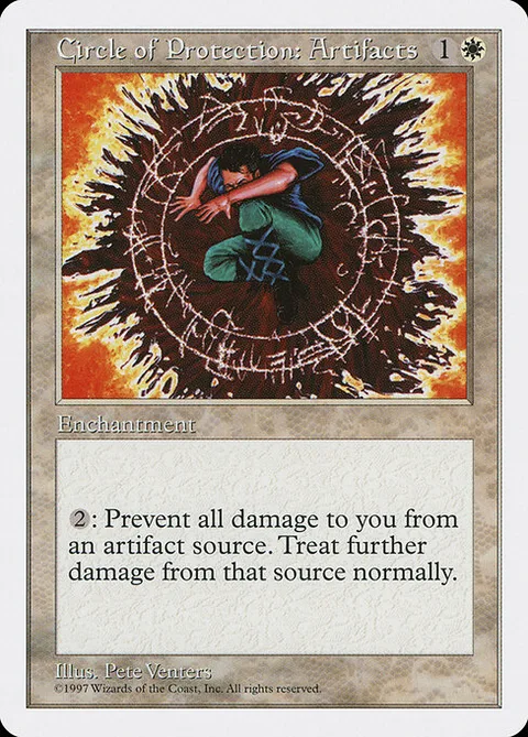Circle of Protection: Artifacts, card 16 from Fifth Edition