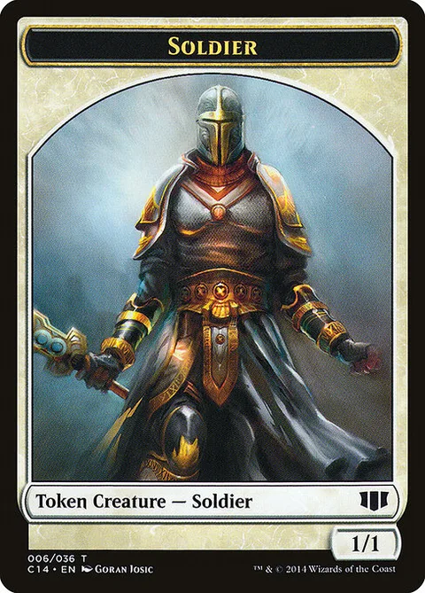 Soldier, card 6 from Commander 2014 Tokens