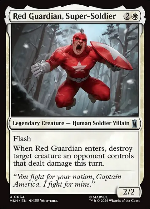 Red Guardian, Super-Soldier, carte 34 de Marvel Super Heroes