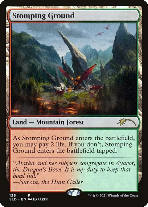 Stomping Ground, card 126 from Secret Lair Drop
