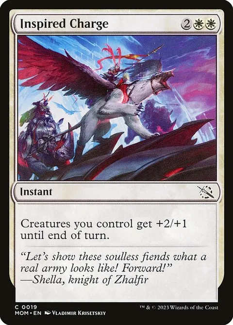 Inspired Charge, card 19 from March of the Machine