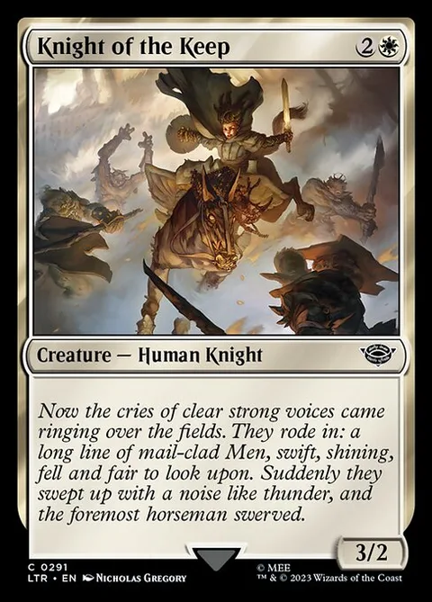 Knight of the Keep, card 291 from The Lord of the Rings: Tales of Middle-earth