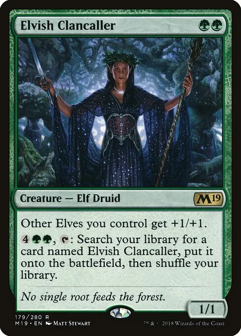 Elvish Clancaller, carte 179 de Core Set 2019