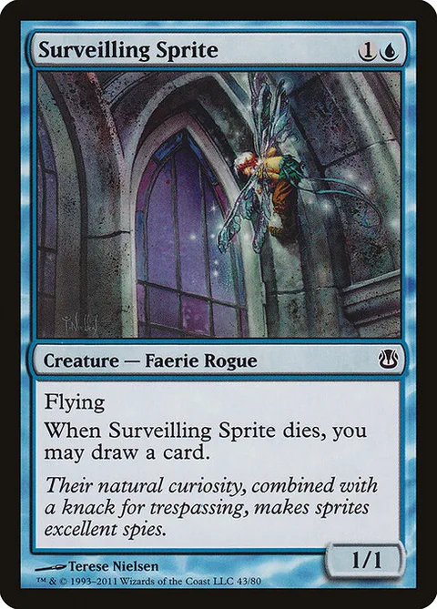 Surveilling Sprite, card 43 from Duel Decks: Ajani vs. Nicol Bolas