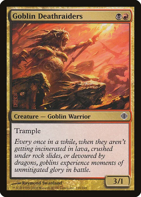 Goblin Deathraiders, card 169 from Shards of Alara