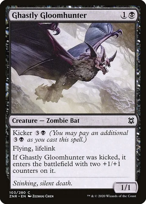 Ghastly Gloomhunter, carte 103 de Zendikar Rising