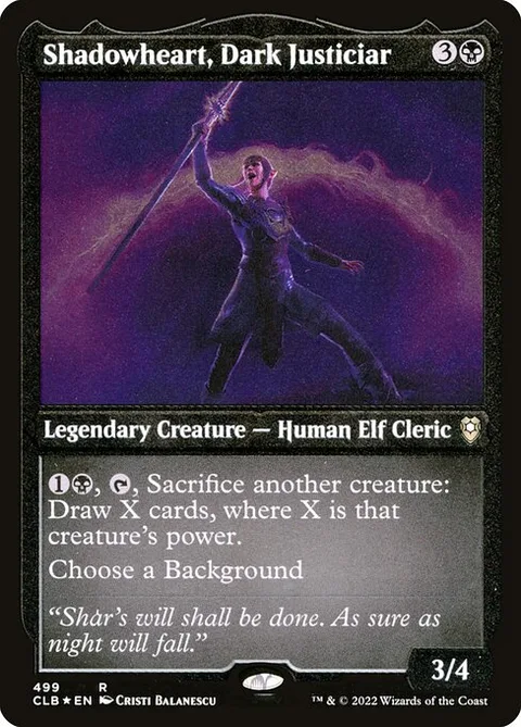 Shadowheart, Dark Justiciar, card 499 from Commander Legends: Battle for Baldur's Gate
