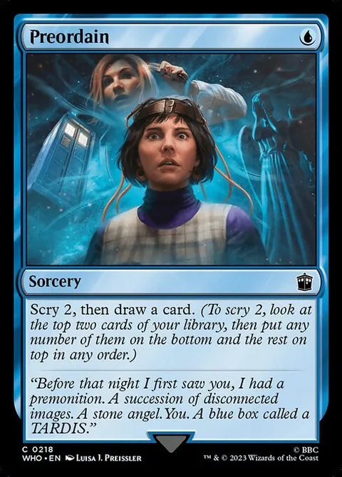 Preordain, card 218 from Doctor Who