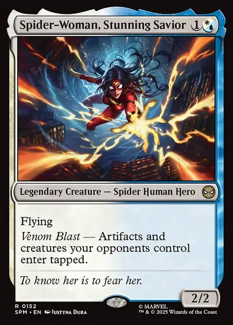 Spider-Woman, Stunning Savior, card 152 from Marvel's Spider-Man