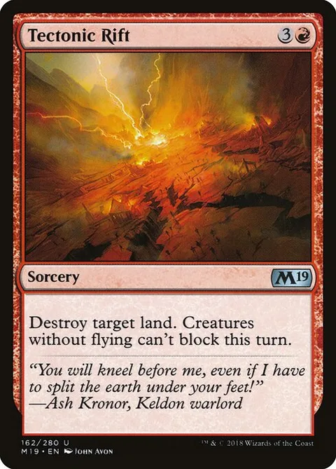 Tectonic Rift, card 162 from Core Set 2019