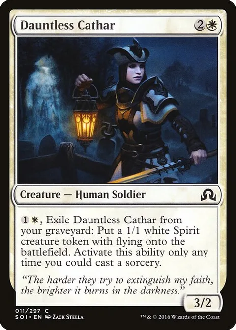 Dauntless Cathar, card 11 from Shadows over Innistrad