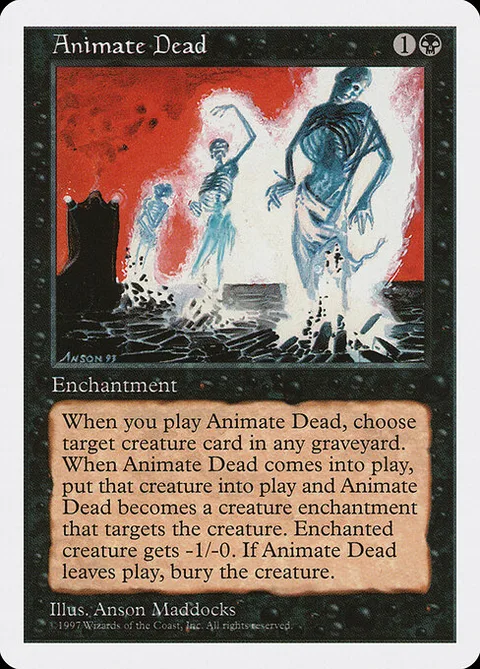 Animate Dead, card 140 from Fifth Edition