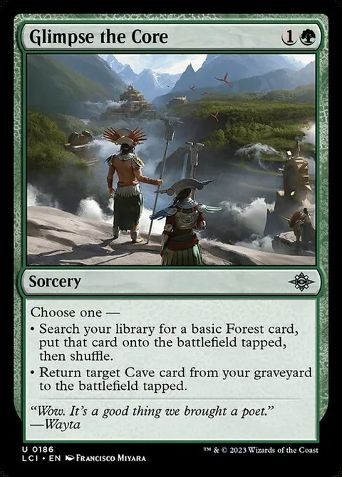Glimpse the Core, card 186 from The Lost Caverns of Ixalan