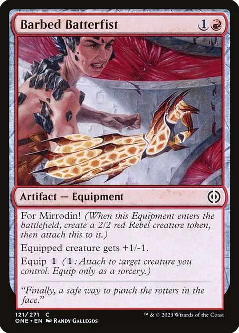 Barbed Batterfist, carte 121 de Phyrexia: All Will Be One