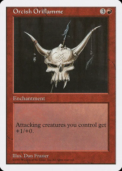 Orcish Oriflamme, card 257 from Fifth Edition