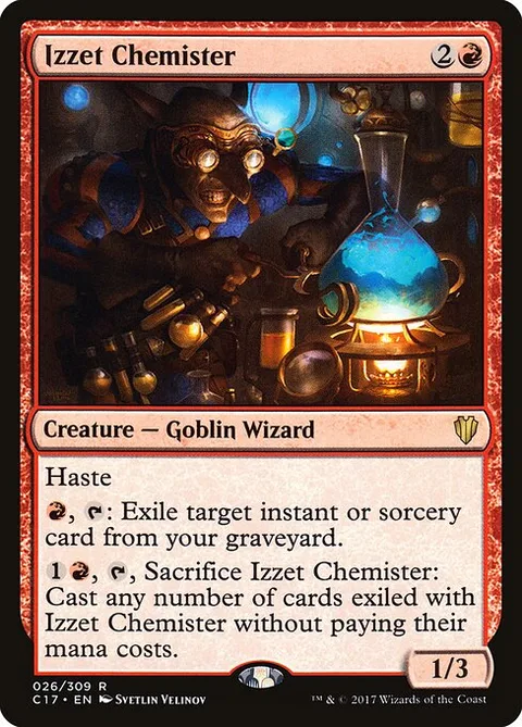 Izzet Chemister, card 26 from Commander 2017