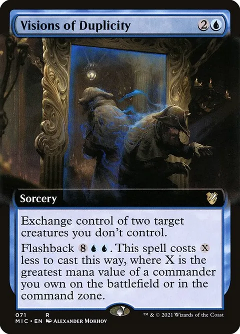 Visions of Duplicity, card 71 from Midnight Hunt Commander