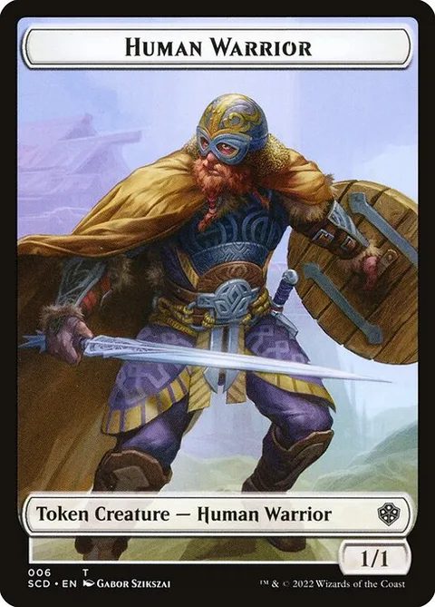 Human Warrior, carte 6 de Starter Commander Deck Tokens